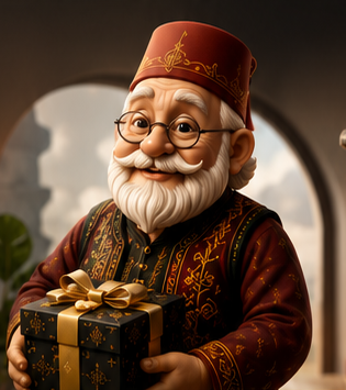 Fakheem Afandi, the gift curator, holding a premium gift box